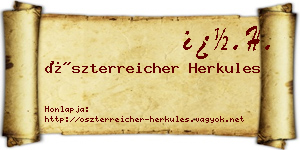 Öszterreicher Herkules névjegykártya